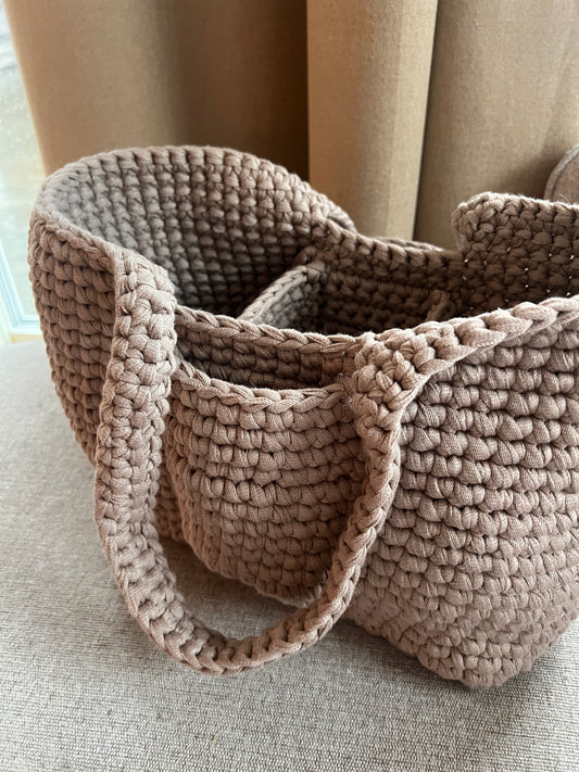 Handgjord Skötväska - Nougat