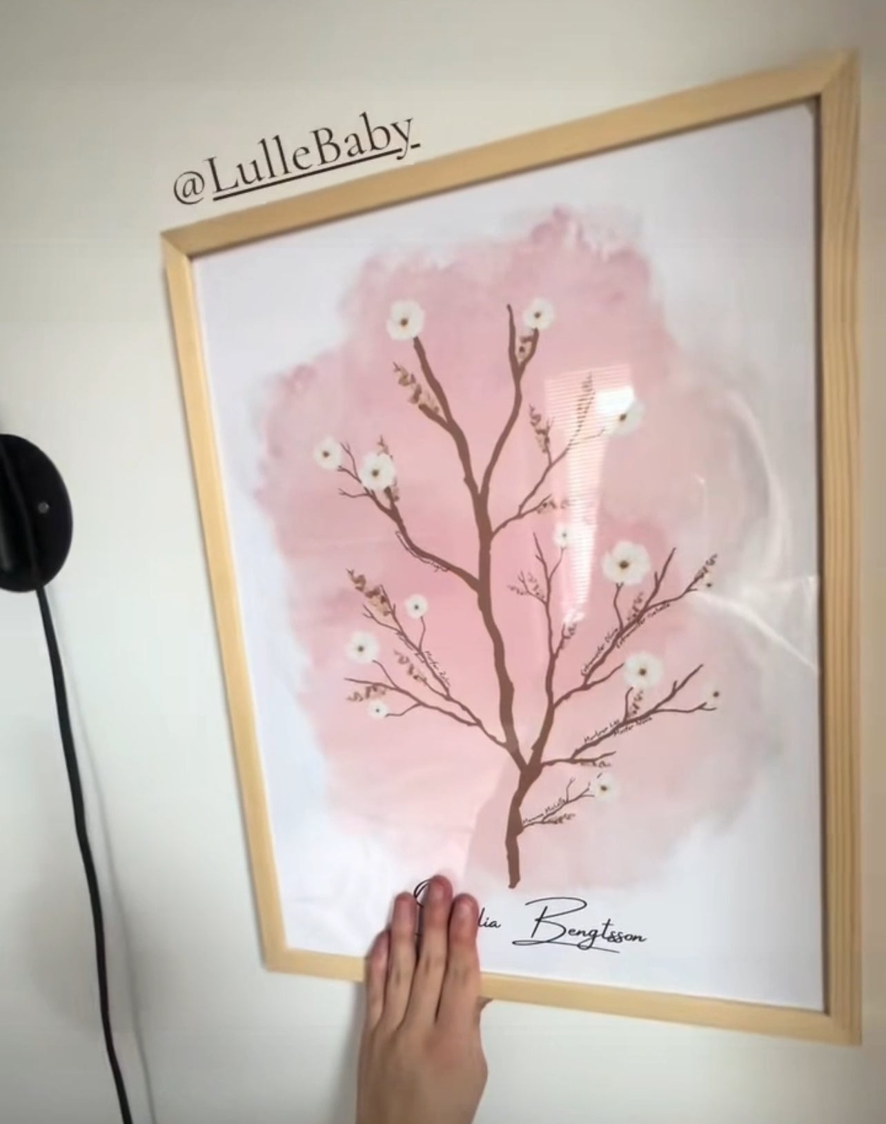 Personlig Tavla med Barnets Släktträd | Rosa