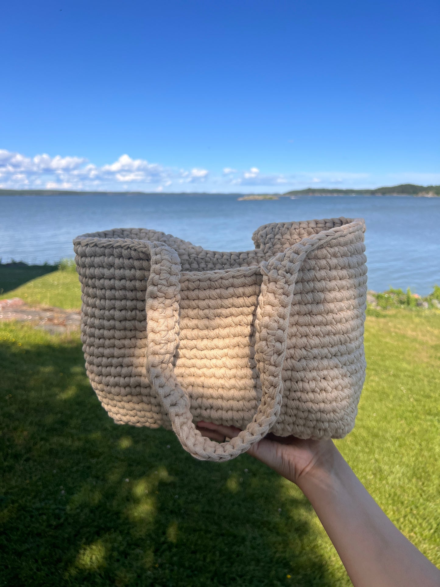 Handgjord Skötväska - Sand