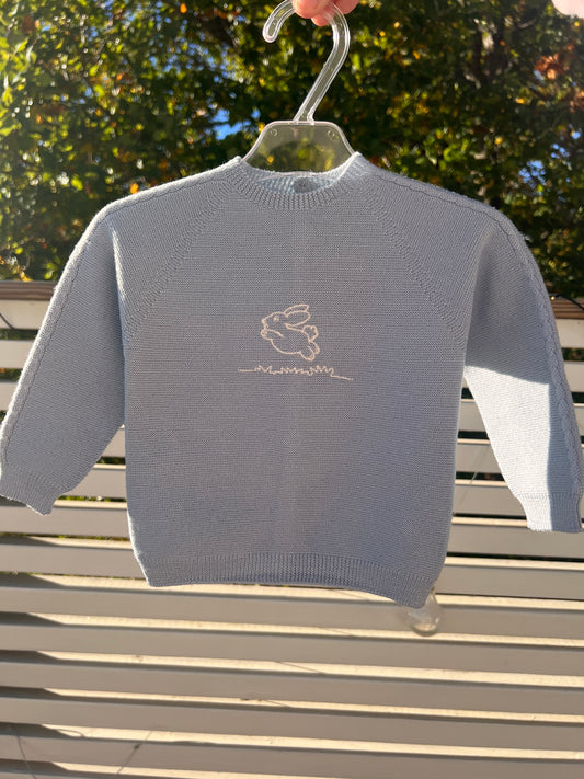 Wedoble Broderad stickad ylletröja i merinoull