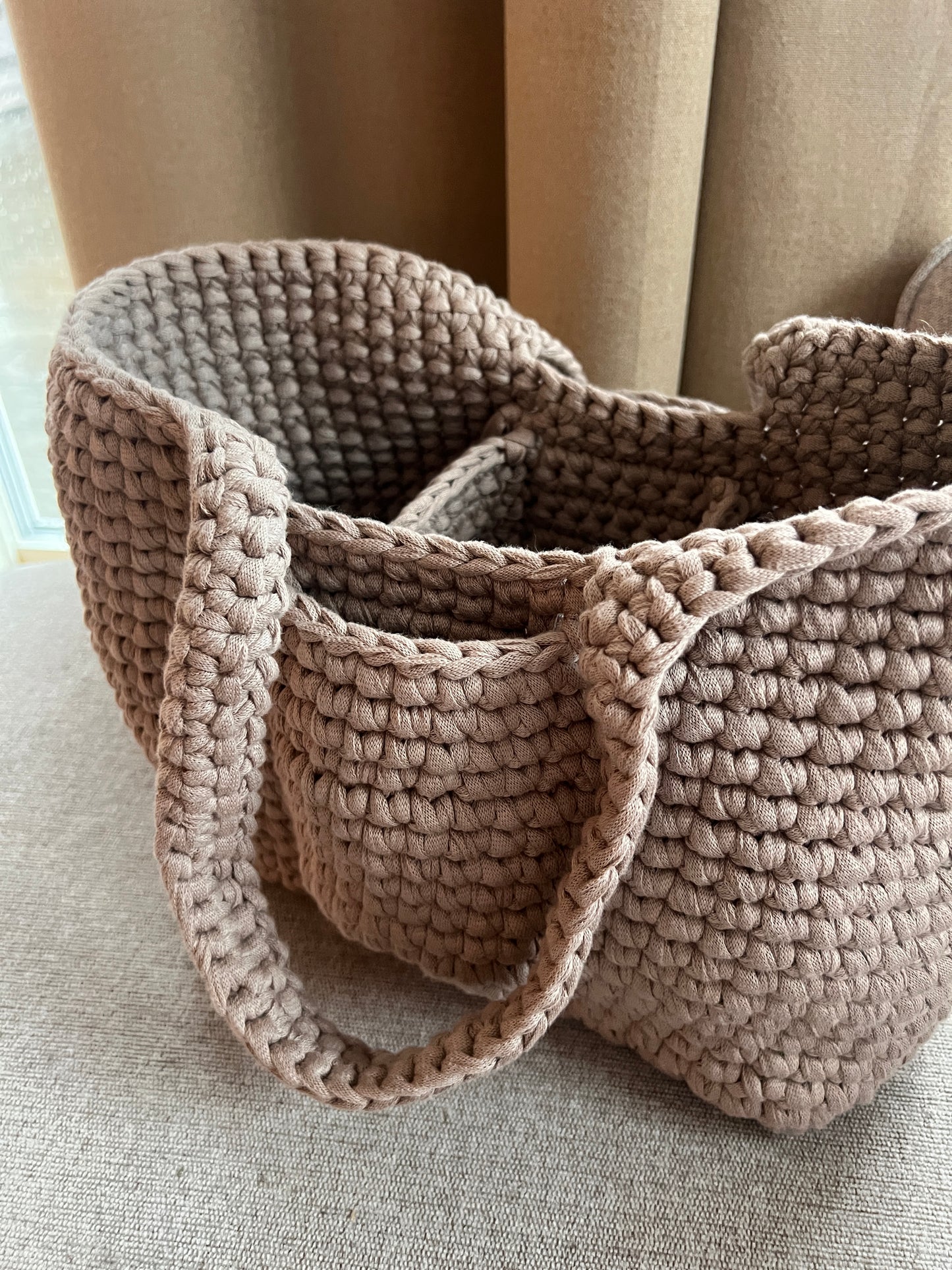 Handgjord Skötväska - Nougat