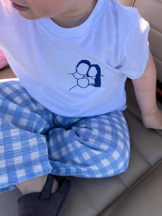 Barn-T-shirt med Personlig Brodyr – Egen Bild & Text