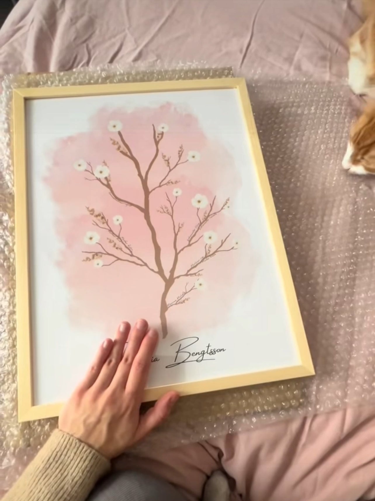 Personlig Tavla med Barnets Släktträd | Rosa